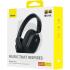 Baseus Bowie H1s Bluetooth Headset Foldable, Active Noise Cancelling Wireless Over-Ear Headphone, PX4 Waterproof, up to 100Hrs - Black